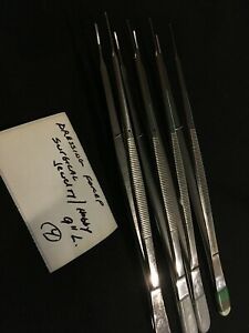 german Stainless Forceps 9&#034; Serrated Tweezers Surgical, JEWELRY, HObby. Set of 4