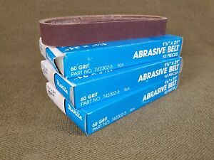 30 qty Makita Abrasive Belt Sandpaper 60 Grit 1-1/8&#034; x 21&#034; For 9030