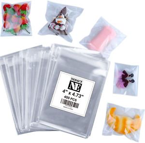 Cookie Poly Bags 400 Pc Clear Resealable Cellophane Baggy Baking Candle Soap 4x5