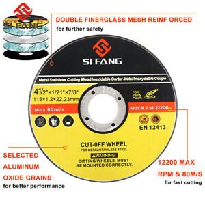 4-1/2&#034; x 5/8&#034; Metal Cutting Disc Flap Grinding Cut-off Wheel For Angle Grinder