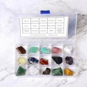 Healing Crystal Natural Gemstone Reiki Chakra Collection Stones Kit x 15PCS/SET
