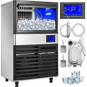 Heavy Duty 155lbs Cube Ice Making Machine Commercial Intelligent Touch screen