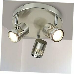 DLLT Industrial Directional Track Light Led, Indoor Round Ceiling Spot 3-Lights