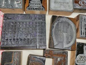 Printing Letterpress Printer Block Antique Wood vintage Lot, Gibson Girl, Ranch