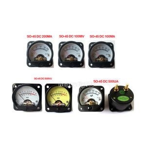 45mm 500VU 200MA 100MA 100MV 500UA panel meter for tube amplifier CD player