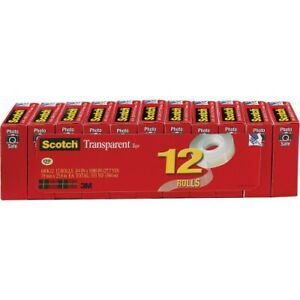 Scotch® Transparent Tape, 3/4&#034; x 1000&#034; - 600K12