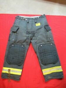 Morning Pride Fire Fighter Turnout PANTS 40  X 31 BLACK BUNKER GEAR RESCUE