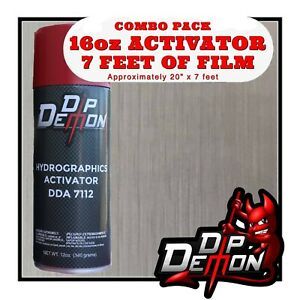 16oz hydrographic film / activator Brushed Aluminum hydro dip dipping wizard