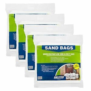Heavy Duty Sand bags with Tie Strings for Flooding (15&#034; x 27&#034;) - Empty White
