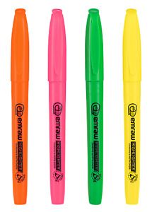 Highlighters Pen Pocket Chisel Tip Fluorescent, Multicolor 4 PC – By Emraw