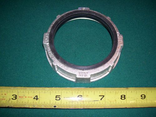 (1) - 3&#034;  insulated throat metal conduit bushing n.o.s. crouse-hinds for sale