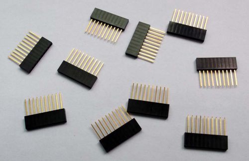 10pcs 10pin female header 2.54 standard pitch tall pin socket for arduino for sale