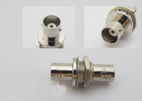 Bnc female jack to bnc female jack with nut bulkhead straight adapter connector for sale