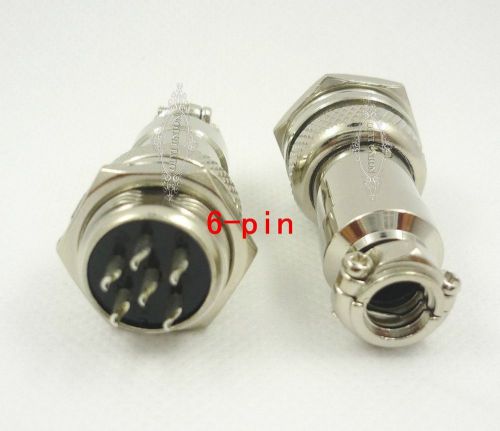 Gx16-6 aviation male female plug panel power chassis metal connector 16mm 6-pin for sale