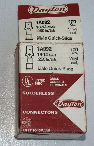 50 dayton vinyl insulated crimp male quick slide disconnect 16-14 awg for sale