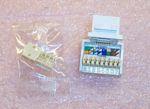 QTY (10) AT55-15 ALLEN TEL CAT 5E RJ-45 8P8C SNAP-IN JACK MODULE..FREE SHIPPING