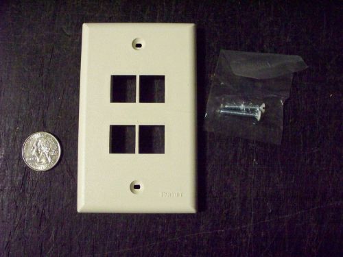 10 panduit netkey 4 position faceplate nk4fniw network c compatible wall plate for sale