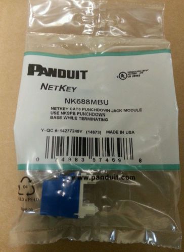 Panduit netkey cat 6 module blue nk688mbu