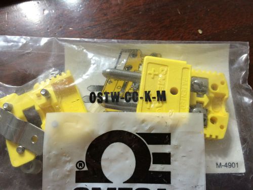 Omega Engineering OSTW-CC-K-M Two Pin Male Thermocouple Connector w/ Cable Clamp