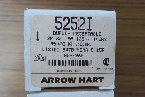 Arrow Hart 5252 I Duplex Receptacle Ivory