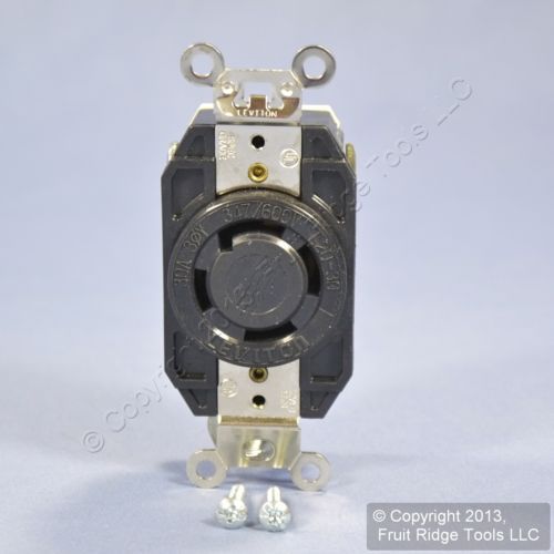 Leviton twist turn locking receptacle outlet nema l20-30r 30a 347/600v 2770-065 for sale