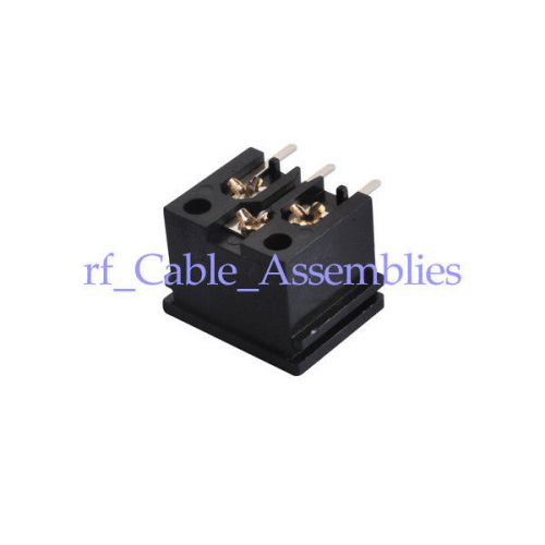 Copper IEC AC socket 2.5A 250V / 7A 125V Three Terminals Inlet Power Plug Black