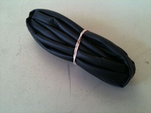 3/16&#034; id / 4.5mm thermosleeve black polyolefin 2:1 heat shrink tubing-50&#039;section for sale