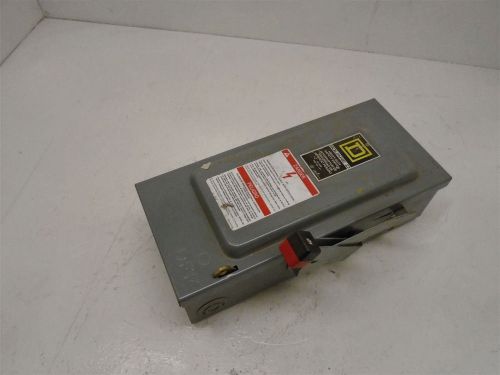 SQUARE D H361 2/KO HEAVY DUTY 30 AMP 3 PHASE FUSIBLE NEMA 1 DISCONNECT SWITCH