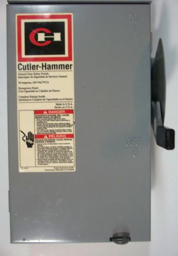 CUTLER-HAMMER FUSIBLE SAFETY SWITCH BOX 30 AMP 240 VOLTS NEW