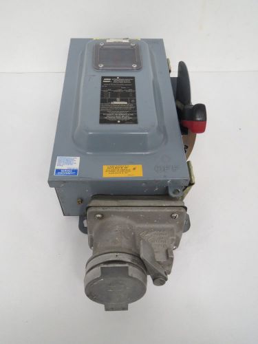 Crouse hinds wsrdw6352 60a 600v-ac receptacle disconnect switch b429336 for sale