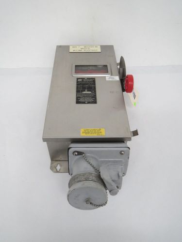 Crouse hinds wsrdw6352 60a 600v-ac receptacle fusible disconnect switch b431852 for sale