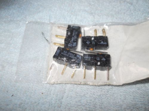 4) new omron subminiature sized limit switches, spdt, lever, snap acting, 5a for sale