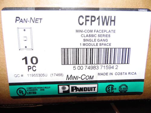 Panduit CFP1WH Mini-Com Faceplate Contractor&#039;s Lot of 100        (0809)
