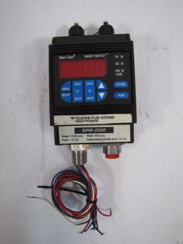 Hyson teledyne dpm-2000 neo-dyne smart pressure switch range:0-3000psig 115vac for sale