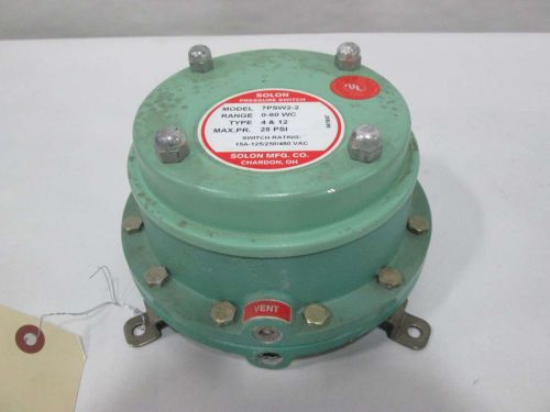 Solon 7psw2-2 0-60wc 25psi pressure switch 125/250/480v-ac 15a amp d363998 for sale