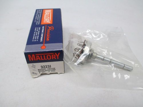 NEW MALLORY 3223J 2CKT 3 POS ROTARY SWITCH D282108