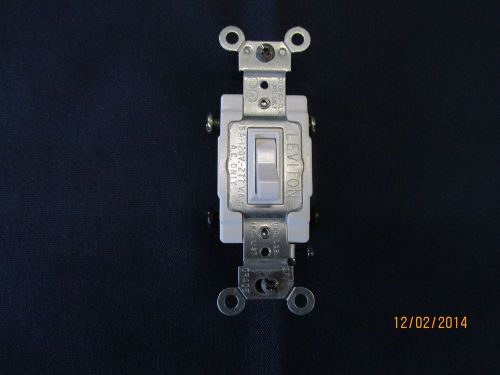 Leviton 4 Way Toggle Switch White 15 Anp Commercial Grade NEW