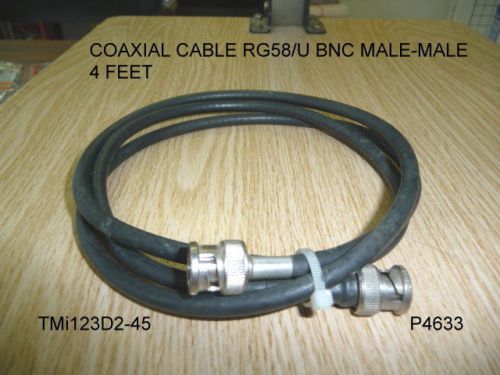 COAXIAL CABLE RG58/U BNC MALES 4 FEET