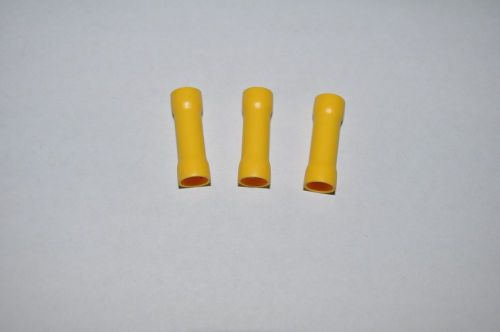 500pc butt splice crimp connectors yellow 12-10 awg for sale