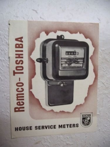 VTG BOOKLET CATALOG BROCHURE REMCO TOSHIBA JAPAN WATTHOUR ELECTRICITY METERS