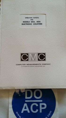 CMC MODELS 602A 603A ELECTRIC COUNTERS OPERATION MANUAL  R3-S32