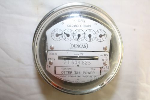 DUNCAN ELECTRIC WATTHOUR METER STEAMPUNK