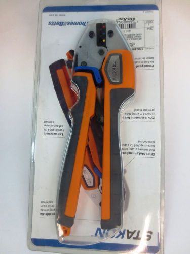 Thomas &amp; betts sta-kon erg4001 ergonomic crimping hand tool insulated ratchet for sale