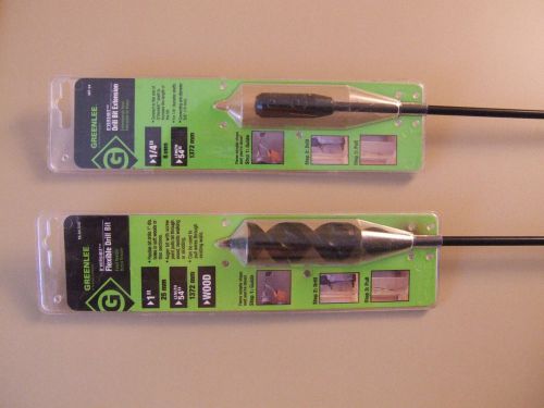Greenlee D&#039;Versibit Flexible Drill Bit Set Long Wire Cable Tool Flex 54 Kit Fish