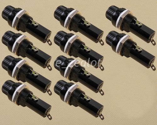 10PCS CB radio Auto Stereo Chassis Panel Mount AGC Glass Fuse Holder 10A/15A AGC