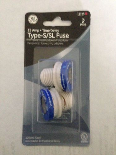4 pack GE 15-Amp Type S/SL Time Delay Fuse  #18255 (total 8 Fuses)