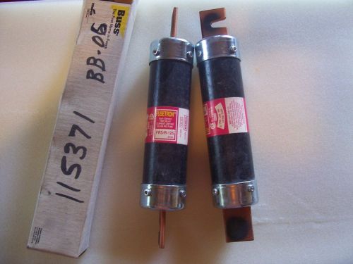 Lot of 2 New Buss FRS-R-125 Fusetron  time delay Class RK5 fuse 125 amp 600VAC