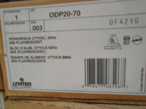 LEVITON ODP20-70 20AMP 277V OCCUPANCY SENSOR POWER PACK NIB! - Lot of 3
