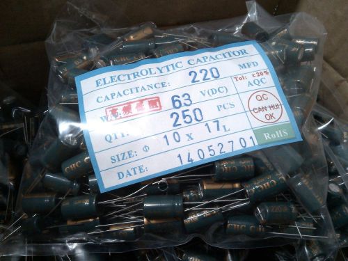 63v220uf 63v Electrolytic Capacitor LOW ESR   250PCS