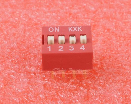 1pcs red 2.54mm pitch 8 pins 4 positions ways slide type dip switch for sale